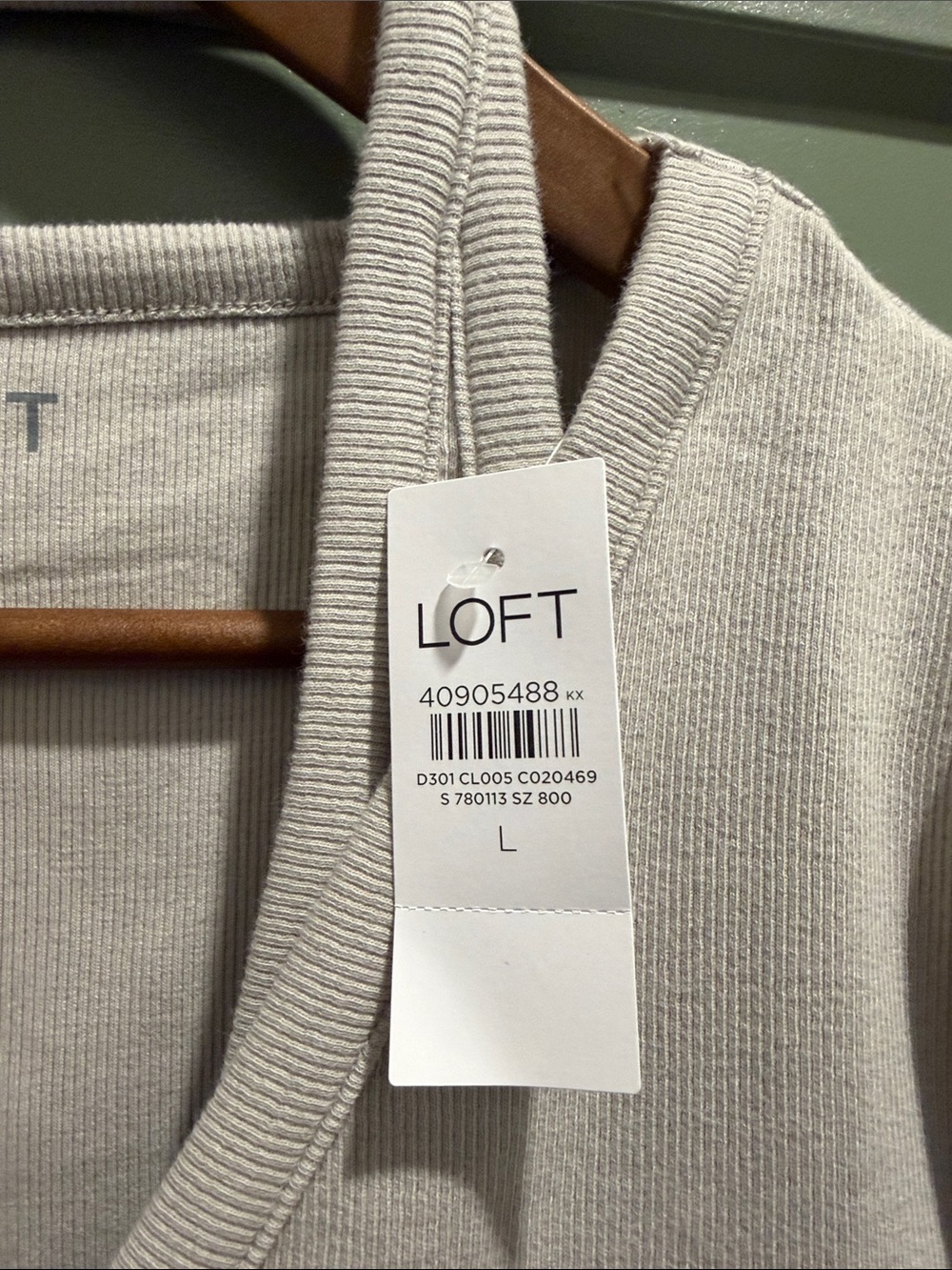 LOFT Perfect Ribbed Halter Layered Top - NWT - Picture 3 of 9